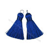 Borla de hilo de seda con anilla - 4cm - Azul (2 Uds.)