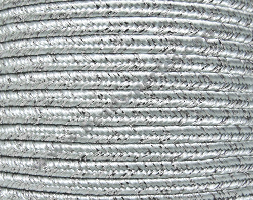 Textil - Soutache METALLICUM - 3mm - Argentum Sterling Silver (100 metros)