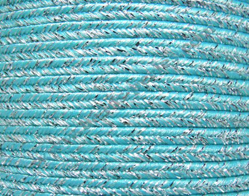 Textil - Soutache METALLICUM - 3mm - Argentum Blue Turquoise (Azul Turquesa Argentum) (100 metros)