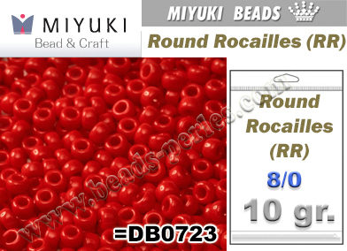 RR00408 - Miyuki - Rocalla - 8/0 - Opaque Red (10 gramos)