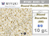 RR00592 - Miyuki - Rocalla - 8/0 - Ivory Ceylon (10 gramos)
