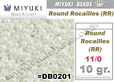 RR00420 - Miyuki - Rocalla - 11/0 - Opaque White Pearl (10 gramos)