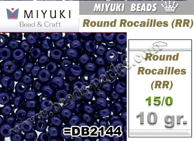 RR04494 - Miyuki - Rocalla - 15/0 - DURACOAT Opaque Dark Navy Blue (10 gramos)
