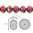 Rondel facetado - 3x4mm - Raspberry Iris - 028 (25 Uds.)