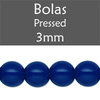 Cristal Checo - Bola - 3mm - Royal Blue (100 Uds.)