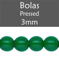Cristal Checo - Bola - 3mm - Green Jade (100 Uds.)