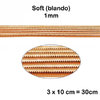 Alambre - French Wire SOFT / Canutillo de bordar BLANDO - 1mm - 3 pieza de 10cm - Color oro rosa