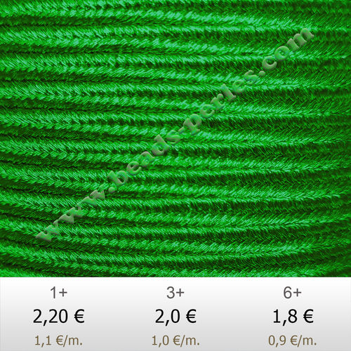 Textil - Soutache Metalizado - 3mm - Emerald (2 metros)