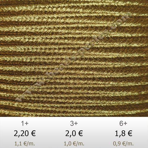 Textil - Soutache Metalizado - 3mm - Bronze (2 metros)