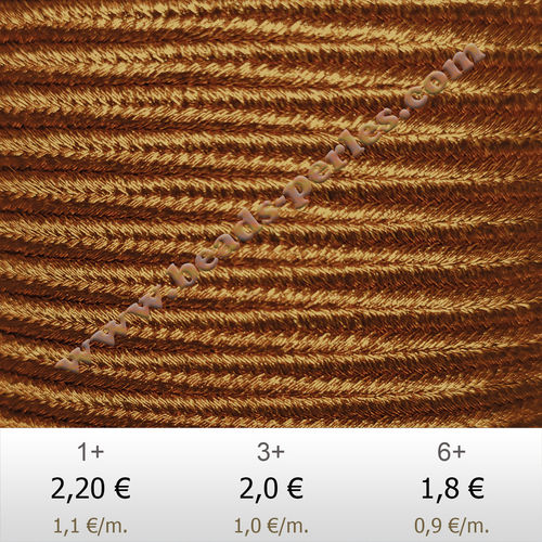 Textil - Soutache Metalizado - 3mm - Antique Copper (2 metros)
