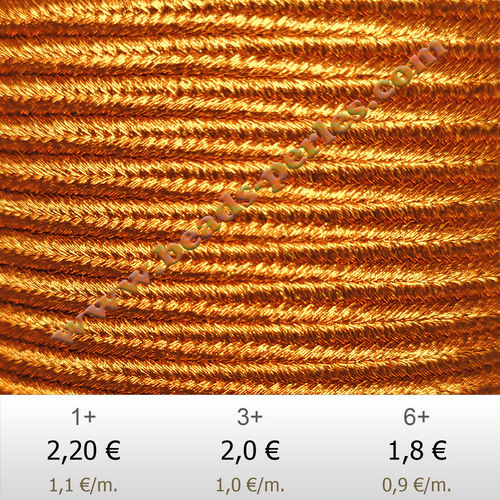 Textil - Soutache Metalizado - 3mm - Copper (2 metros)
