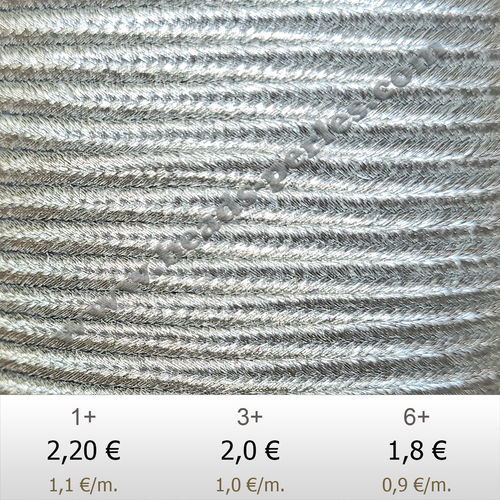 Textil - Soutache Metalizado - 3mm - Silver (2 metros)